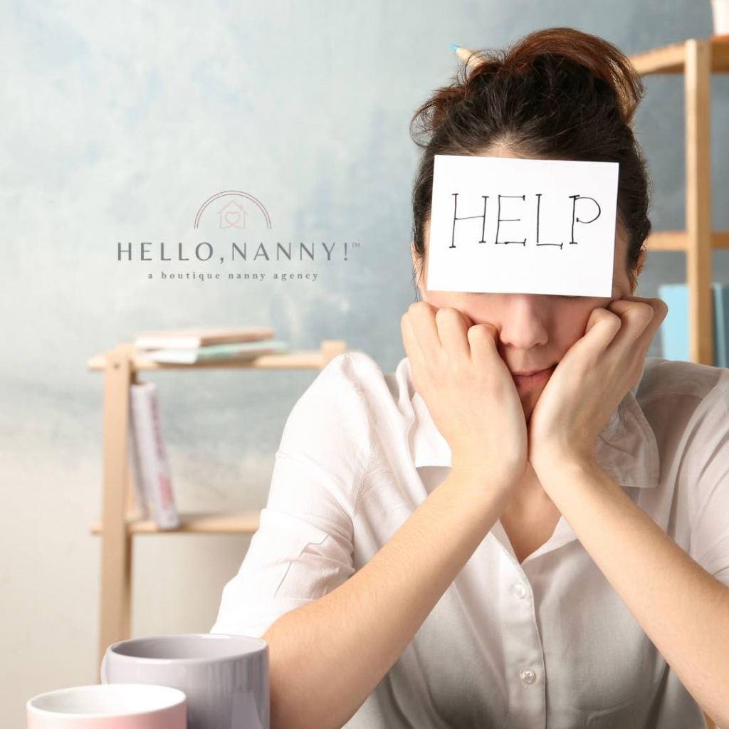 girl with help sign on forehead