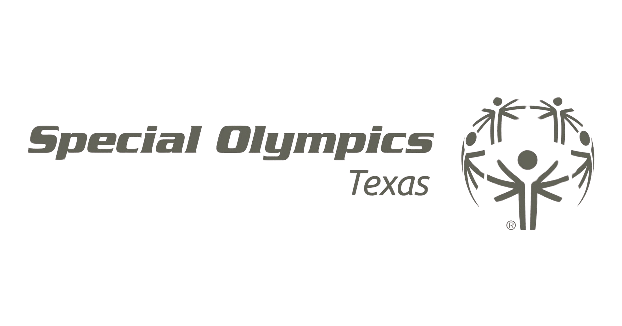 Special Olympics Texas logo with stylized human figures forming a circle on the right.
